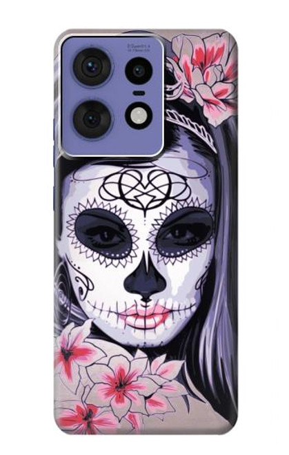 S3821 シュガースカルスチームパンクガールゴシック Sugar Skull Steam Punk Girl Gothic Motorola Edge 50 Pro バックケース、フリップケース・カバー