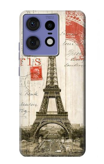 S2108 エッフェル塔パリポストカード Eiffel Tower Paris Postcard Motorola Edge 50 Fusion バックケース、フリップケース・カバー