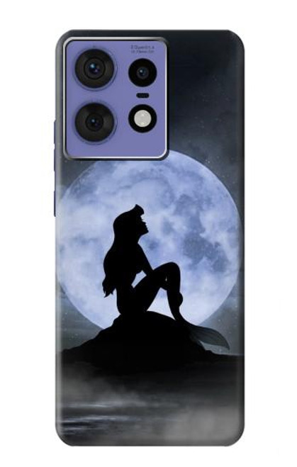 S2668 マーメイドシルエット月の夜 Mermaid Silhouette Moon Night Motorola Edge 50 Fusion バックケース、フリップケース・カバー