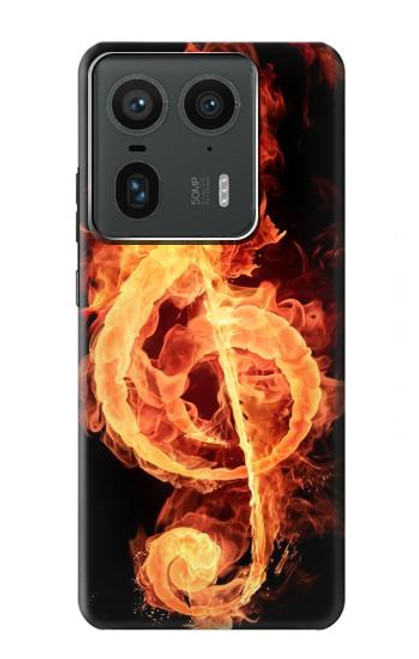 S0493 音楽ノート火災 Music Note Burn Motorola Edge 50 Ultra バックケース、フリップケース・カバー