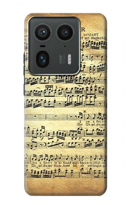 S2667 ファウラーモーツァルト音楽シート The Fowler Mozart Music Sheet Motorola Edge 50 Ultra バックケース、フリップケース・カバー