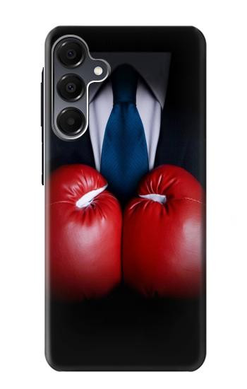 S2261 ボクシンググローブ黒スーツビジネスマン Businessman In Black Suit With Boxing Gloves Samsung Galaxy A16 5G バックケース、フリップケース・カバー