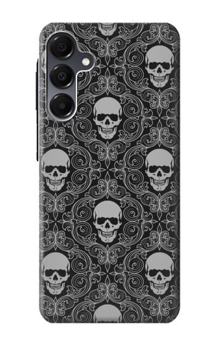 S2371 スカルヴィンテージモノクロのパターン Skull Vintage Monochrome Pattern Samsung Galaxy A16 5G バックケース、フリップケース・カバー