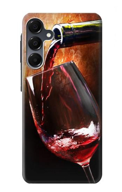 S2396 赤ワインボトルやガラス Red Wine Bottle And Glass Samsung Galaxy A16 5G バックケース、フリップケース・カバー