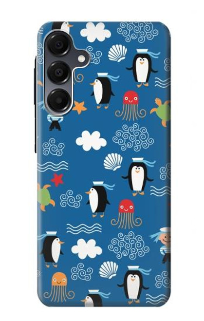 S2572 マリンペンギン柄 Marine Penguin Pattern Samsung Galaxy A16 5G バックケース、フリップケース・カバー