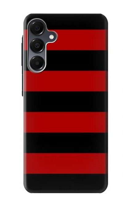 S2638 黒と赤のストライプ Black and Red Striped Samsung Galaxy A16 5G バックケース、フリップケース・カバー