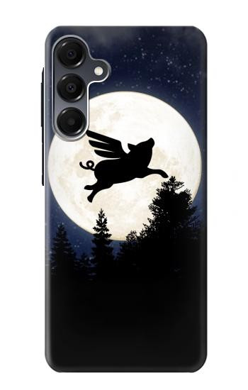 S3289 飛豚 満月 Flying Pig Full Moon Night Samsung Galaxy A16 5G バックケース、フリップケース・カバー