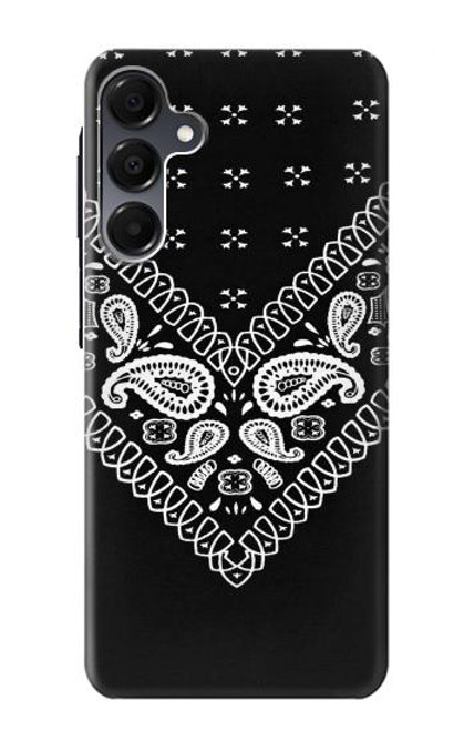 S3363 黒バンダナ Bandana Black Pattern Samsung Galaxy A16 5G バックケース、フリップケース・カバー
