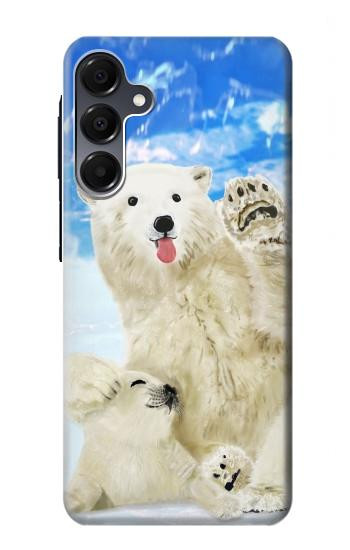 S3794 北極シロクマはシールに恋するペイント Arctic Polar Bear and Seal Paint Samsung Galaxy A16 5G バックケース、フリップケース・カバー