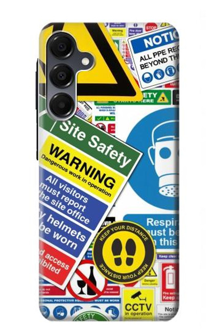 S3960 安全標識ステッカー コラージュ Safety Signs Sticker Collage Samsung Galaxy A16 5G バックケース、フリップケース・カバー