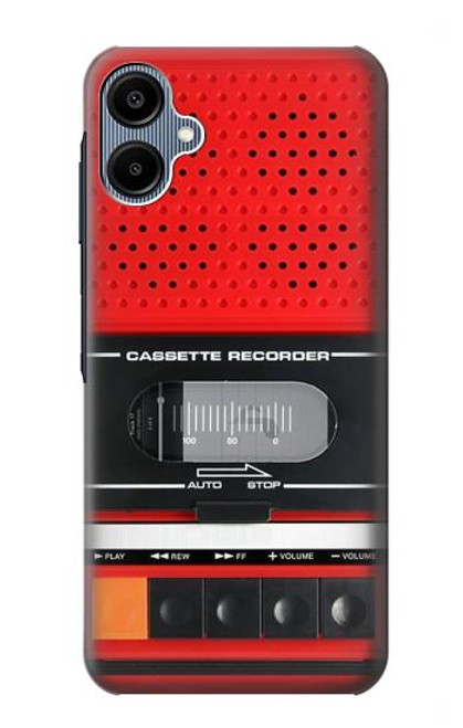S3204 レッドカセットレコーダーグラフィック Red Cassette Recorder Graphic Samsung Galaxy A06 バックケース、フリップケース・カバー