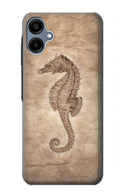 S3214 タツノオトシゴスケルトン化石 Seahorse Skeleton Fossil Samsung Galaxy A06 バックケース、フリップケース・カバー
