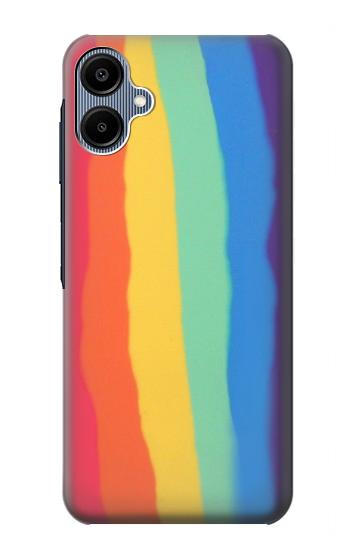 S3799 かわいい縦水彩レインボー Cute Vertical Watercolor Rainbow Samsung Galaxy A06 バックケース、フリップケース・カバー