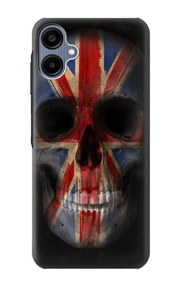 S3848 イギリスの旗の頭蓋骨 United Kingdom Flag Skull Samsung Galaxy A06 バックケース、フリップケース・カバー