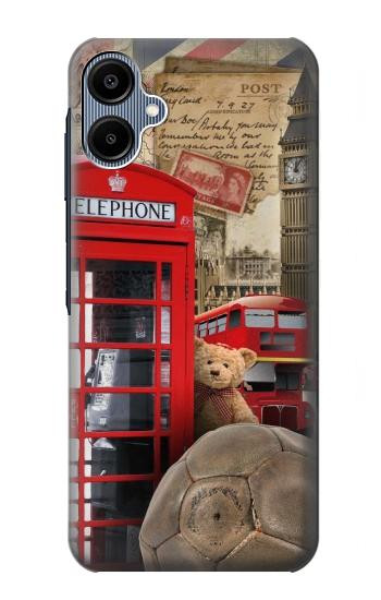 S3856 ヴィンテージ ロンドン ブリティッシュ Vintage London British Samsung Galaxy A06 バックケース、フリップケース・カバー