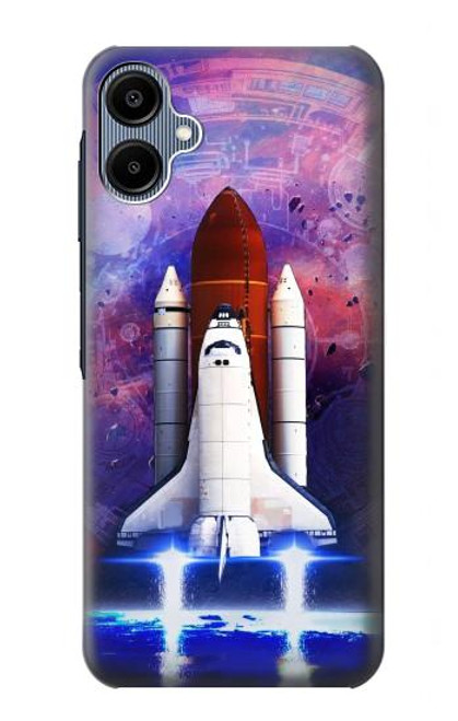 S3913 カラフルな星雲スペースシャトル Colorful Nebula Space Shuttle Samsung Galaxy A06 バックケース、フリップケース・カバー