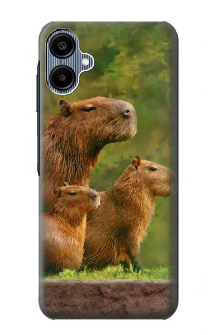 S3917 カピバラの家族 巨大モルモット Capybara Family Giant Guinea Pig Samsung Galaxy A06 バックケース、フリップケース・カバー