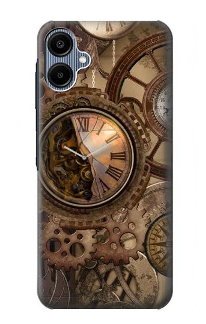 S3927 コンパスクロックゲージスチームパンク Compass Clock Gage Steampunk Samsung Galaxy A06 バックケース、フリップケース・カバー