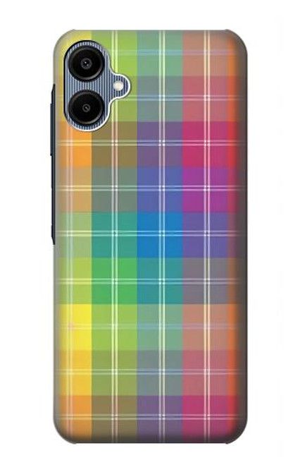 S3942 LGBTQ レインボーチェック柄タータンチェック LGBTQ Rainbow Plaid Tartan Samsung Galaxy A06 バックケース、フリップケース・カバー