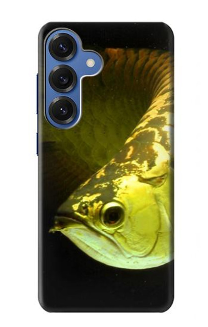 S1021 ゴールドアロワナの魚 Gold Arowana Fish Samsung Galaxy S25 バックケース、フリップケース・カバー