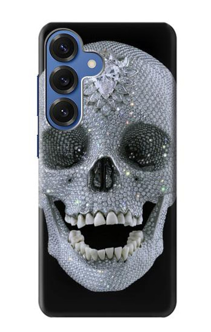 S1286 ダイヤモンドスカル Diamond Skull Samsung Galaxy S25 バックケース、フリップケース・カバー