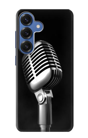 S1672 レトロ マイク ジャズ音楽 Retro Microphone Jazz Music Samsung Galaxy S25 バックケース、フリップケース・カバー