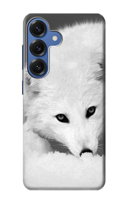 S2569 ホワイト北極キツネ White Arctic Fox Samsung Galaxy S25 バックケース、フリップケース・カバー