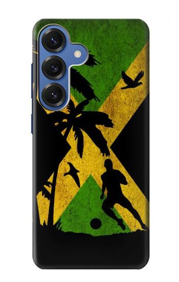 S2975 ジャマイカサッカー Jamaica Football Soccer Flag Samsung Galaxy S25 バックケース、フリップケース・カバー
