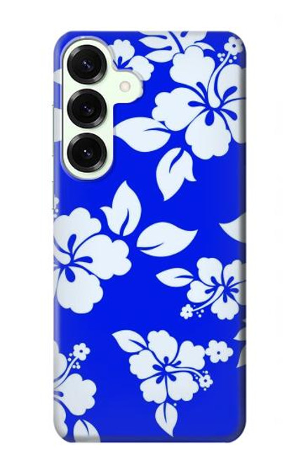 S2244 ハワイのハイビスカス青柄 Hawaiian Hibiscus Blue Pattern Samsung Galaxy S25 Plus バックケース、フリップケース・カバー