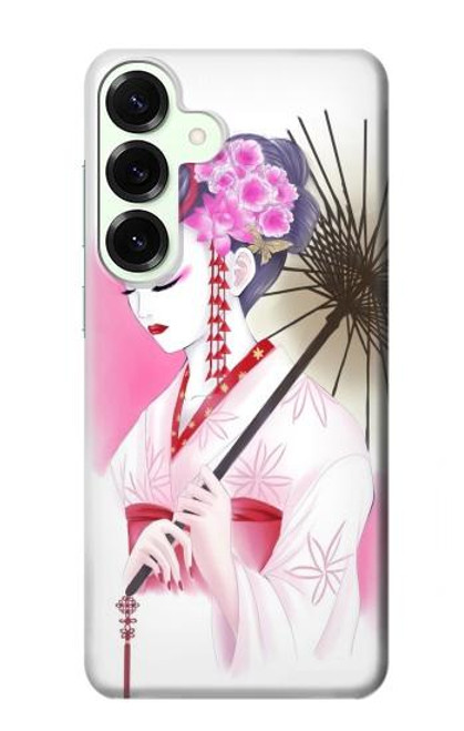 S2579 着物 Japanese Traditional Geisha Kimono Samsung Galaxy S25 Plus バックケース、フリップケース・カバー