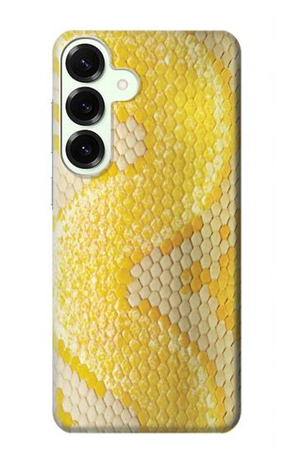 S2713 黄蛇の皮膚 グラフィックプリント Yellow Snake Skin Graphic Printed Samsung Galaxy S25 Plus バックケース、フリップケース・カバー