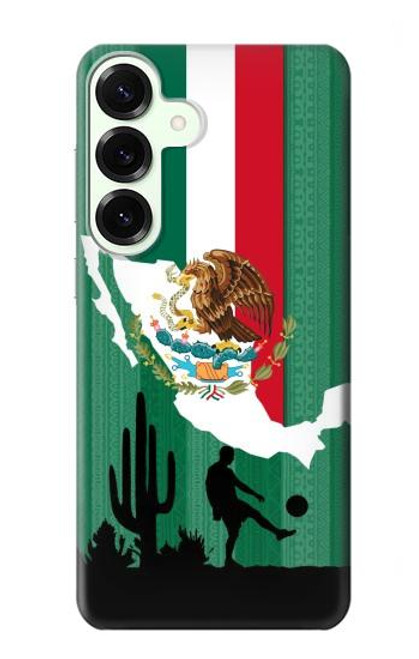 S2994 メキシコサッカー Mexico Football Soccer Map Flag Samsung Galaxy S25 Plus バックケース、フリップケース・カバー