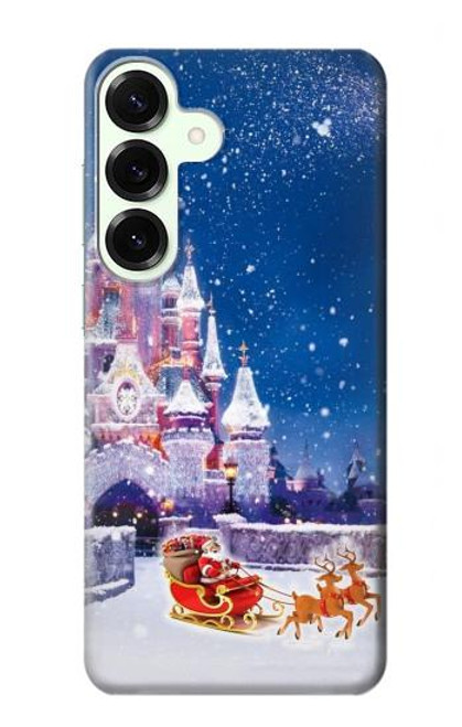 S3282 サンタ・クリスマス城 Santa Xmas Castle Samsung Galaxy S25 Plus バックケース、フリップケース・カバー