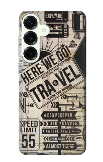S3441 ヴィンテージ旅行 Vintage Travel Samsung Galaxy S25 Plus バックケース、フリップケース・カバー