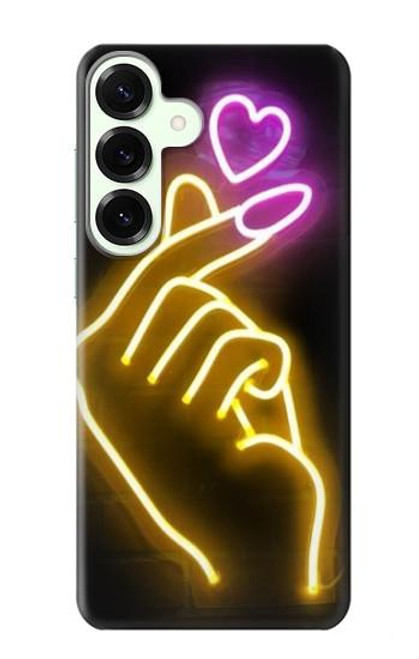 S3512 かわいいミニハート Cute Mini Heart Neon Graphic Samsung Galaxy S25 Plus バックケース、フリップケース・カバー