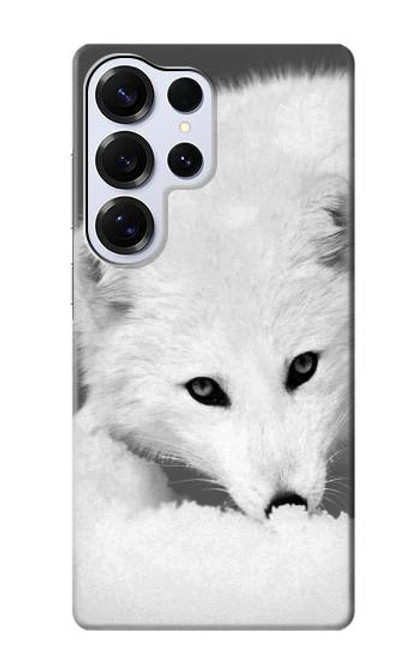 S2569 ホワイト北極キツネ White Arctic Fox Samsung Galaxy S25 Ultra バックケース、フリップケース・カバー