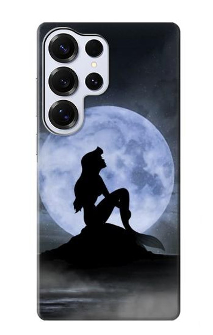 S2668 マーメイドシルエット月の夜 Mermaid Silhouette Moon Night Samsung Galaxy S25 Ultra バックケース、フリップケース・カバー