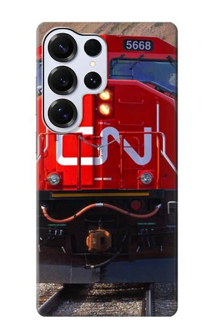 S2774 カナダの列車 Train Canadian National Railway Samsung Galaxy S25 Ultra バックケース、フリップケース・カバー