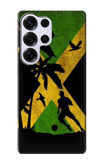 S2975 ジャマイカサッカー Jamaica Football Soccer Flag Samsung Galaxy S25 Ultra バックケース、フリップケース・カバー