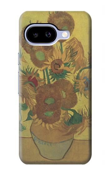 S0214 フィンセント・ファン・ゴッホ 15本のひまわり Van Gogh Vase Fifteen Sunflowers Google Pixel 9a バックケース、フリップケース・カバー
