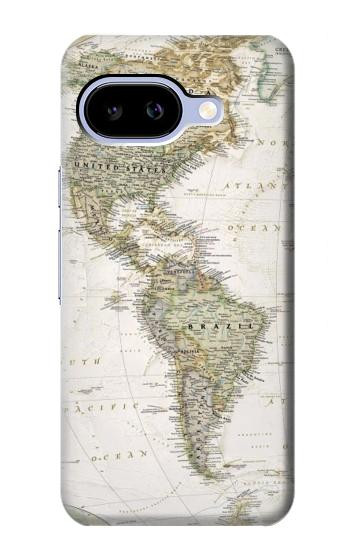 S0604 世界地図 World Map Google Pixel 9a バックケース、フリップケース・カバー