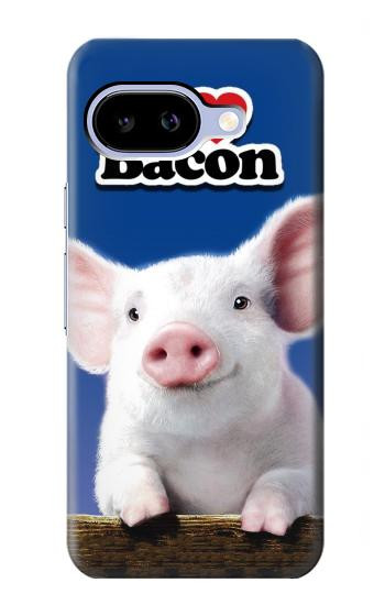 S0608 私はベーコンが大好き かわいい子ブタ I Love Bacon Cute Baby Pig Google Pixel 9a バックケース、フリップケース・カバー