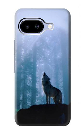 S0935 森の中の野生オオカミのハウリング Wolf Howling in Forest Google Pixel 9a バックケース、フリップケース・カバー