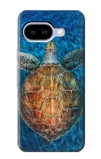 S1249 青い海亀 Blue Sea Turtle Google Pixel 9a バックケース、フリップケース・カバー