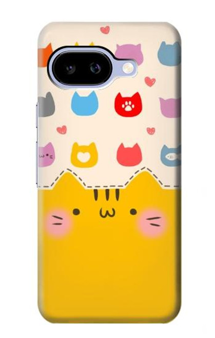 S2442 可愛い猫 漫画 Cute Cat Cartoon Funny Google Pixel 9a バックケース、フリップケース・カバー