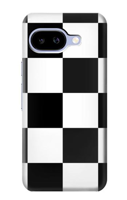 S2492 黒と白のチェッカーボード Black and White Check Google Pixel 9a バックケース、フリップケース・カバー