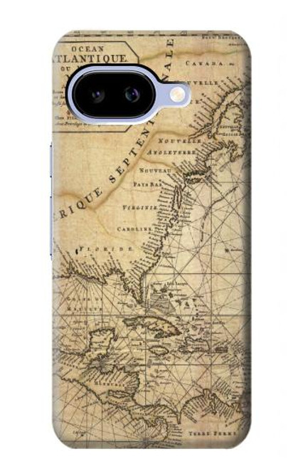 S2506 探検北アメリカ地図 Exploration North America Map Google Pixel 9a バックケース、フリップケース・カバー