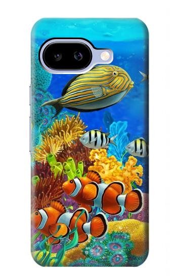 S2568 海と魚とサンゴ Sea Seabed Fish Corals Underwater Ocean Google Pixel 9a バックケース、フリップケース・カバー