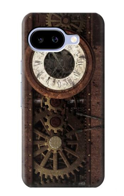 S3221 クロックギア Steampunk Clock Gears Google Pixel 9a バックケース、フリップケース・カバー