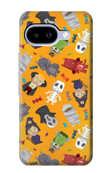 S3275 かわいいハロウィーンの漫画のパターン Cute Halloween Cartoon Pattern Google Pixel 9a バックケース、フリップケース・カバー